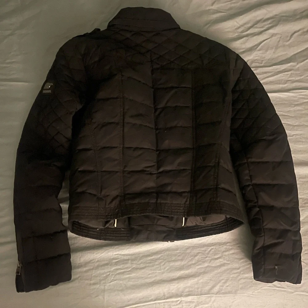 Sorel black goose down moto jacket. - Picture 16 of 16